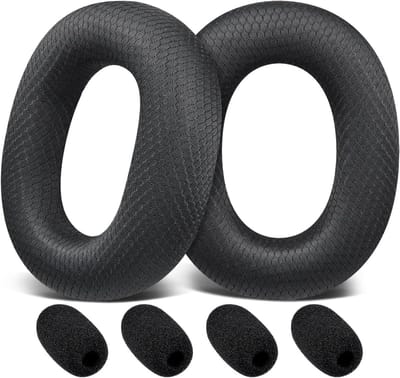 Vervangende oorkussens voor draadloze gaming headset met actieve ruisonderdrukking, mesh en traagschuim voor optimaal comfort