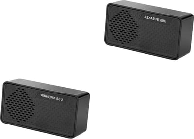 USB Soundbar - Draagbare Speaker - Muziek Luisteren - Leer Wandbekleding - 1.8m Kabel - Zwart