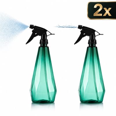Plantenspuit groen - Set van 2 - 900ML - Waterverstuiver - Drukspuit - Sprayflacon - Plantensproeier- Sprayfles - Plantenspuit binnen en buiten - Sprayfles - Spuitfles