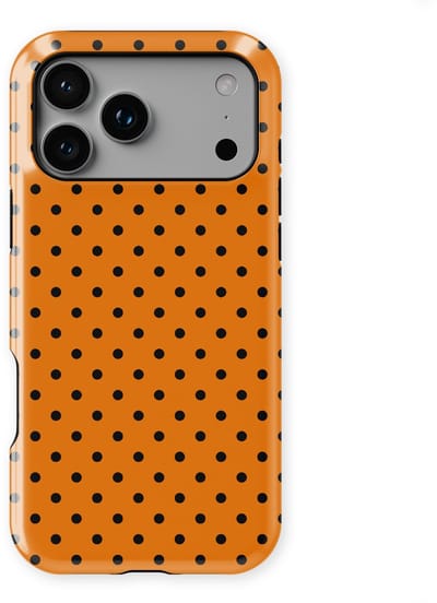 Polka Dots Hoesje geschikt voor iPhone 17 Pro | Geschikt Voor Mag | Stippen Design Backcover geschikt voor iPhone 17 Pro Pumpkin Dots