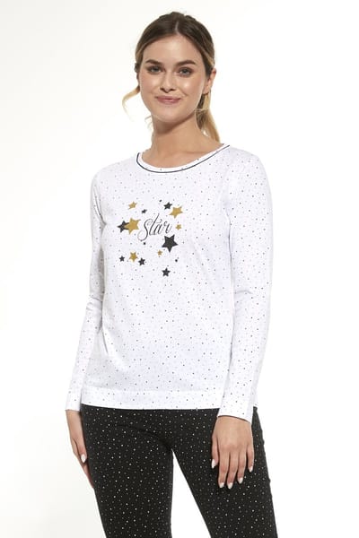 Cornette Katoenen Pyjama Dames Volwassenen Winter Matching Gezin Pyama Lange Mouw Lange Broek Star 722/302 XL