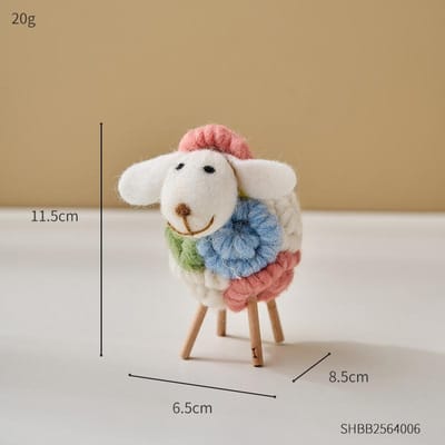 Lief Vilt Schapen Ornament Kawaii Accessoires Moderne Huisdecoratie Indoor Beeldjes Kamerdecoratie Accessoires Kindergeschenken gray