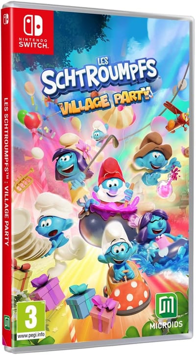 Dailygoods- Nintendo Switch-spel De Smurfen Dorpsfeest - avontuur - gezelschapsspel - familie - spelletjes - 2-4 spelers - kleurrijke graphics - Videogame