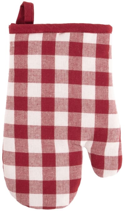 Tiseco Gingham Ovenwant - 28 x 18cm - Rood