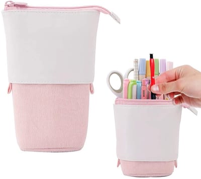 Allecto - Etui met Ritssluiting - Potloodhouder voor Meisjes - Duurzaam Canvas - Tiener Studententas - Intrekbare Pennenhouder - Geschikt voor Scho...
