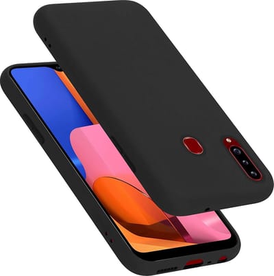 HB Hoesje Geschikt voor Samsung Galaxy A20S - Zwart - Siliconen Back Cover