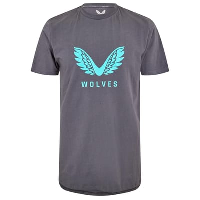 Castore Wolves-T-shirt voor heren (Ebbenhout)