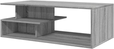 Salontafel - Bijzettafel Koffietafel - Woonkamer Inrichten - Bewerkt Hout - 102x55x35 cm - Grijs Sonoma