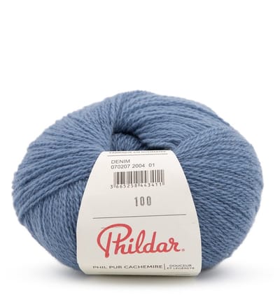 Phildar - Pur Cachemire - Ultrazachte Premium Garen - 100% Kasjmier - Kleur : Denim