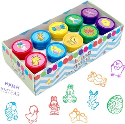 ByShane - Speelgoedstempels voor kinderen - Paaseieren - Dieren - Pasen decoratie - Cadeaus - 10 stuks