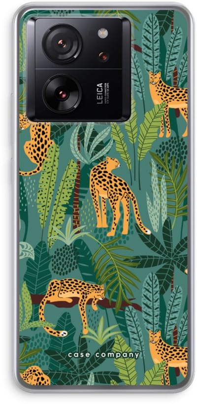 Case Company® - Hoesje geschikt voor Xiaomi 13T Pro hoesje - Luipaard 2 - Soft Cover Telefoonhoesje - Bescherming aan alle Kanten en Schermrand