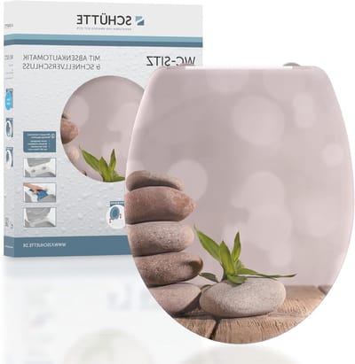 Toiletbril - Toiletdeksel - Badkamer Hygiëne - Softclose en Snelreiniging - Universele Vorm - Steenpiramide