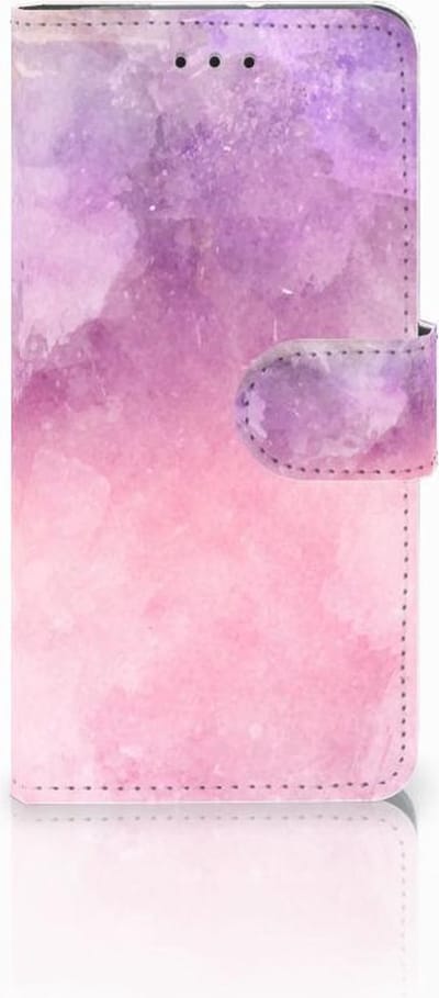 Boekhoesje voor Hoesje Motorola Moto G7 Play Pink Purple Paint