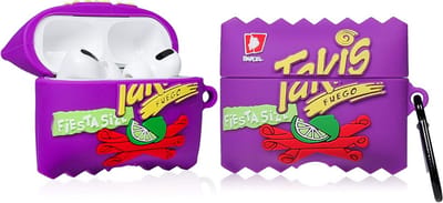 Siliconen Hoesje met Biscuit Vorm voor AirPods Pro (3e Generatie) & Karabijnhaak