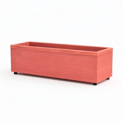 Handgemaakte houten Plantenbak – Voor Balkon, Terras of Tuin – Hout – Rood – 70x17x17 cm – Bloembak – Duurzaam, Weerbestendig & Stijlvol Design