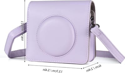 Retro Stijl Draagtas voor Instant Camera, PU Leren Camera Case met Verstelbare Schouderband, Geschikt voor Kodak C300R en Mini Shot 3