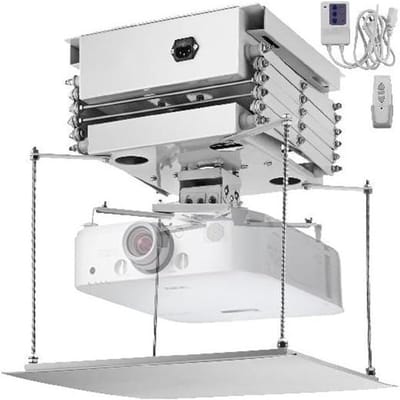 Projector Lift - Motorlift Beugel - Verbergen Beamer - Dubbele Schaarstructuur - 1 Meter Slag - Wit