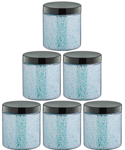 Badkaviaar Hamam - 200 gram - Pot met zwarte deksel - set van 6 stuks - bad parels voor in bad