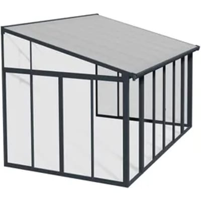 Palram - Canopia Serre, Veranda En Solarium Sanremo - Helder - Donkergrijs - 425x294cm