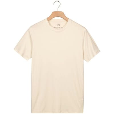 Giordano T-Shirt Luca Uni Color Luxury Soft Supima Liquid Cotton Snow White / male