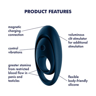 Satisfyer, penisring, 'Glorious Duo', waterdicht, oplaadbaar, huidvriendelijke siliconen