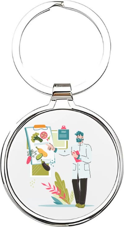 Akyol - s' werelds beste dietist Sleutelhanger - Werk - de beste dietist - dietist - voedingsdeskundige - dieet - deskundige - hulp bij gezond eten- voeding - gezondheidstherapeut - 4 x 7,5 CM