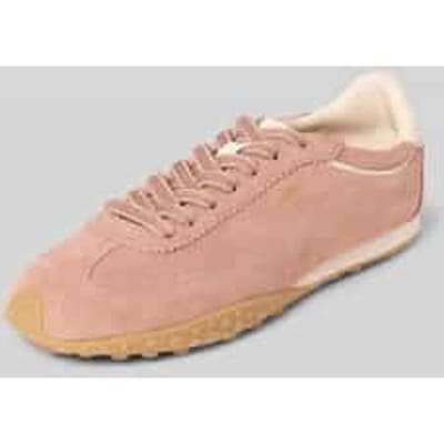 Sneakers van echt leer met logodetail model 'Bridge'