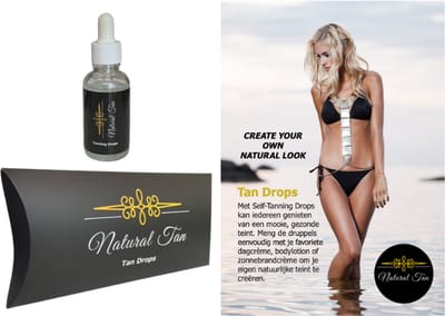 Natural Tan - Tan Drops Vanilla met applicatiehandschoen - zelfbruiner - 30ml