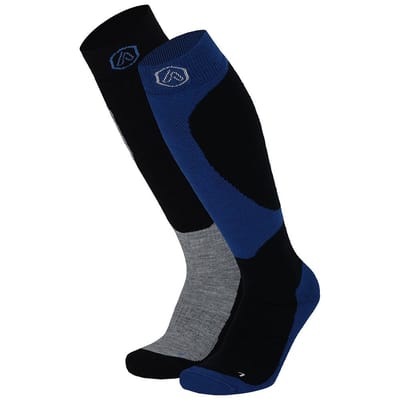 Unisex skisokken voor kinderen - 2-Pak - Blauw / 31/34