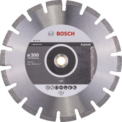 Bosch - Diamantdoorslijpschijf Standard for Asphalt 300 x 20/25,40 x 2,8 x 10 mm