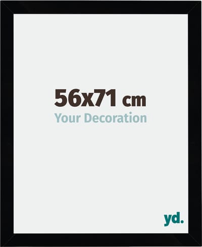 Your Decoration - Fotolijst 56x71 cm - MDF - Zwart Hoogglans - Mura