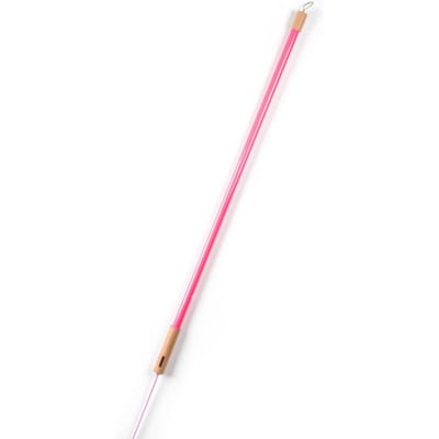 SELETTI LED lamp Linea, fuchsia, houten details, universeel
