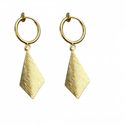 Klem oorbellen - goudkleurig - frost - geen gaatje- Charme Bijoux