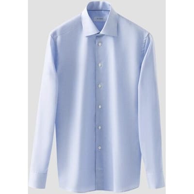 Eton Overhemd Micro Houndstooth Fine Twill Cutaway Collar Licht Blauw / male