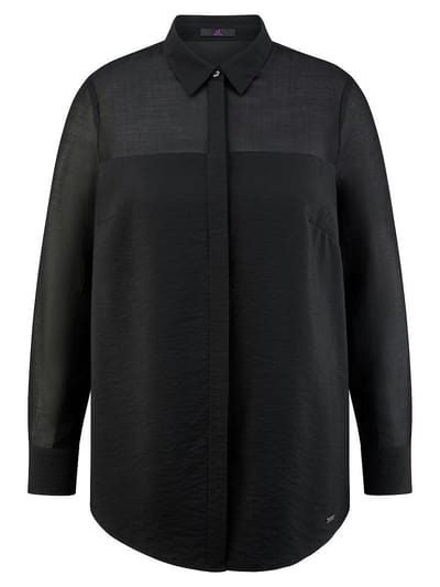 Blouse lange mouwen Van Emilia Lay zwart