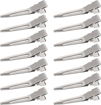 Haarclips Enkele Pin - Krokodillenklemmen Krulclips - Haar Styling Krullen - Duurzaam Metaal Sterke Veer - 45 cm Lengte - Zilver