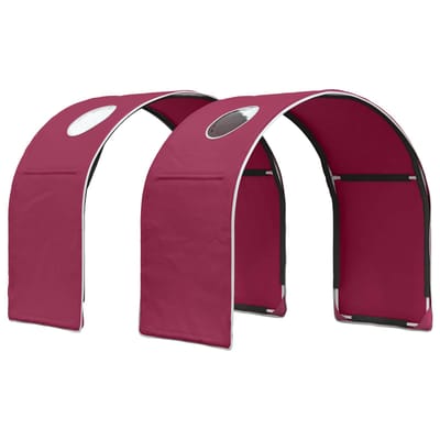 vidaXL - Bedtunnel - voor - kinderbedden - 2 - st - Rood - Polyester