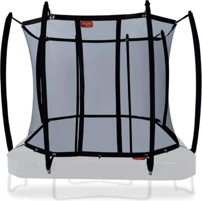 Avyna Veiligheidsnet voor Trampoline 380x255 cm – Zwart – Compleet Met Palen – Voor Rechthoekig Model 238