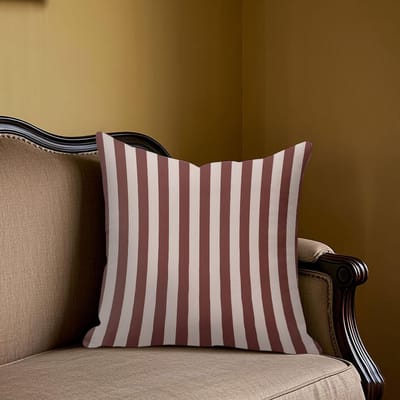 Klassiek Rood Gestreept Vierkant Jacquard Kussenhoes voor Bank Kantoor Lendenkussenhoes Decoratieve Kussenhoes voor Thuis 40x40cm brown