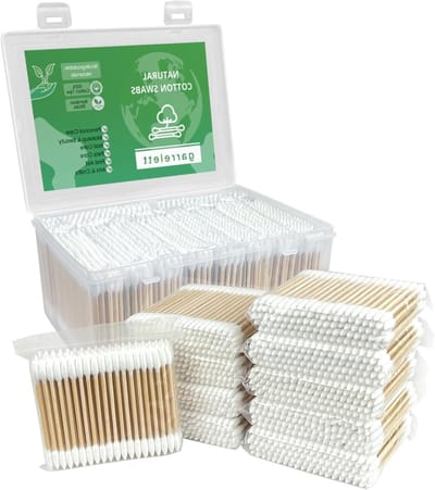 Wattenstaafjes Dubbelpunt - Katoenstaafjes Bamboe - Make-up Aanbrengen - Biologisch Afbreekbaar - 1000 Stuks - Natuurlijk