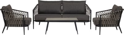 Lisomme Christel 4 delige tuin loungeset donkergrijs