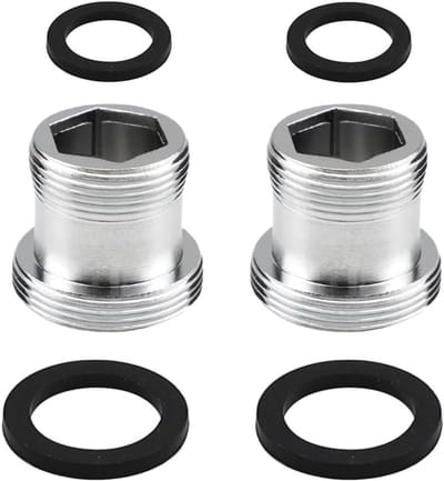 Tap adapter set - 20mm naar 22mm - koper - voorkomt waterlekkage - SnelShoppen