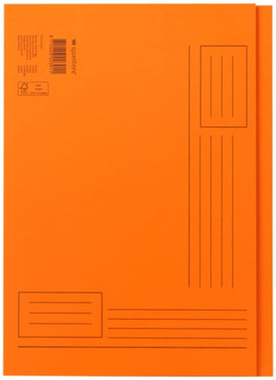 Vouwmap quantore a4 ongelijke zijde 320gr oranje | 10 stuks