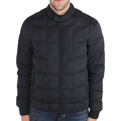 Armani Jeans Zwarte Gewatteerde Donsjas