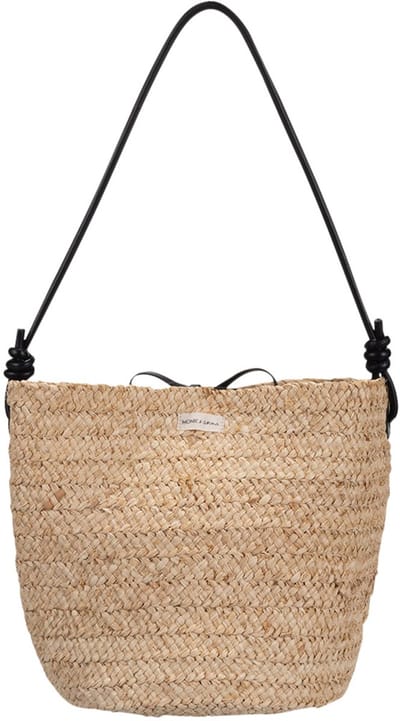 Monk and Anna - Sama Straw Bag - Rieten Tas | Zwart - 27 x 33