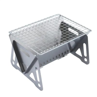 Home & Marker - Draagbare Opvouwbare Barbecue - RVS - 397g - 22x16x12cm - Voor Camping - PORTOGRILL
