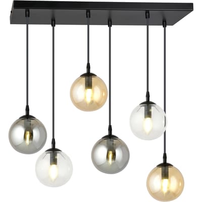 Glazen hanglamp eetkamer Cosmo 6-lichts | NADUVI Collection