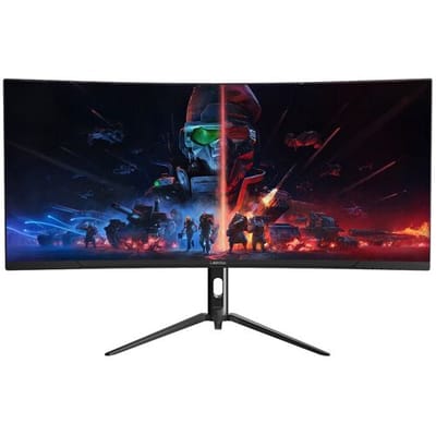 Lepow 34-inch Ultra-wide Gebogen Desktopmonitor - 165 Hz Verversingssnelheid, 3440×1440 Resolutie, Precieze Kleurweergave, Geschikt voor Efficiënt