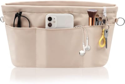 Handtasorganizer Nylon - Waterdichte Tas in Tas met Sleutelhanger en Meerdere Vakken