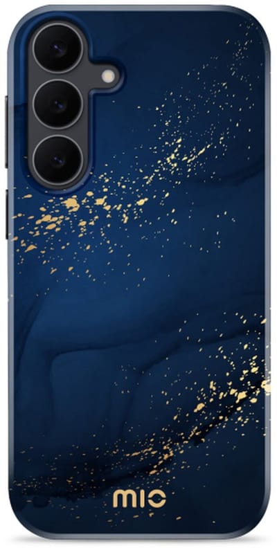 MIO Hoesje Geschikt voor Samsung Galaxy S25 FE - Compatibel met MagSafe / Qi2 - Hard Shell Back Cover Case Midnight Sparkle
